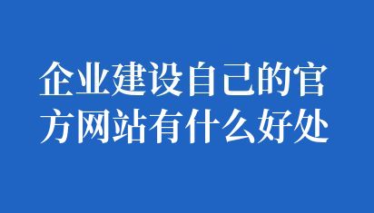 企業(yè)建設(shè)自己的官方網(wǎng)站有什么好處